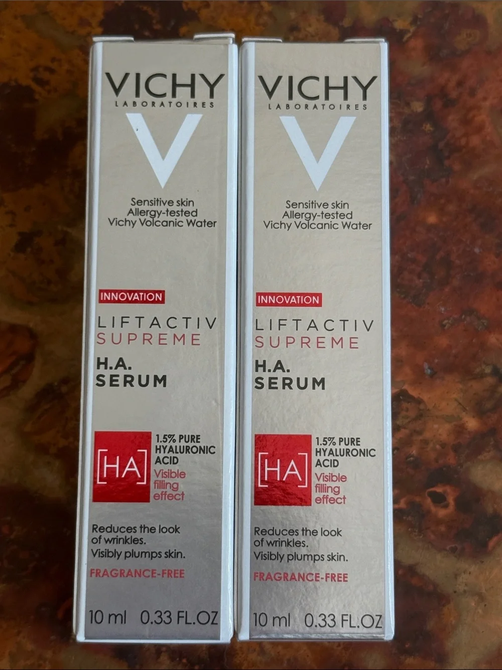 (2) Vichy Liftactiv Supreme H.A. Serum - Hydrating Anti-Wrinkle Serum (10 ml)